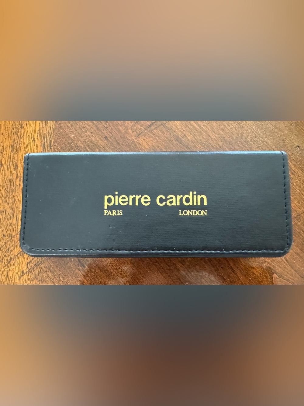 Pierre Cardin Black Case with Gold Logo for Glasses